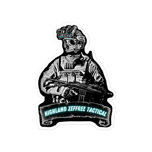 HZTactical Skull Sticker - Highland Zeffree Tactical